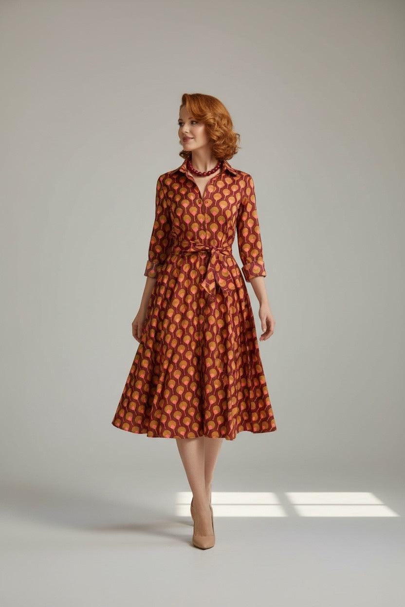 Abito Glenda bordeaux