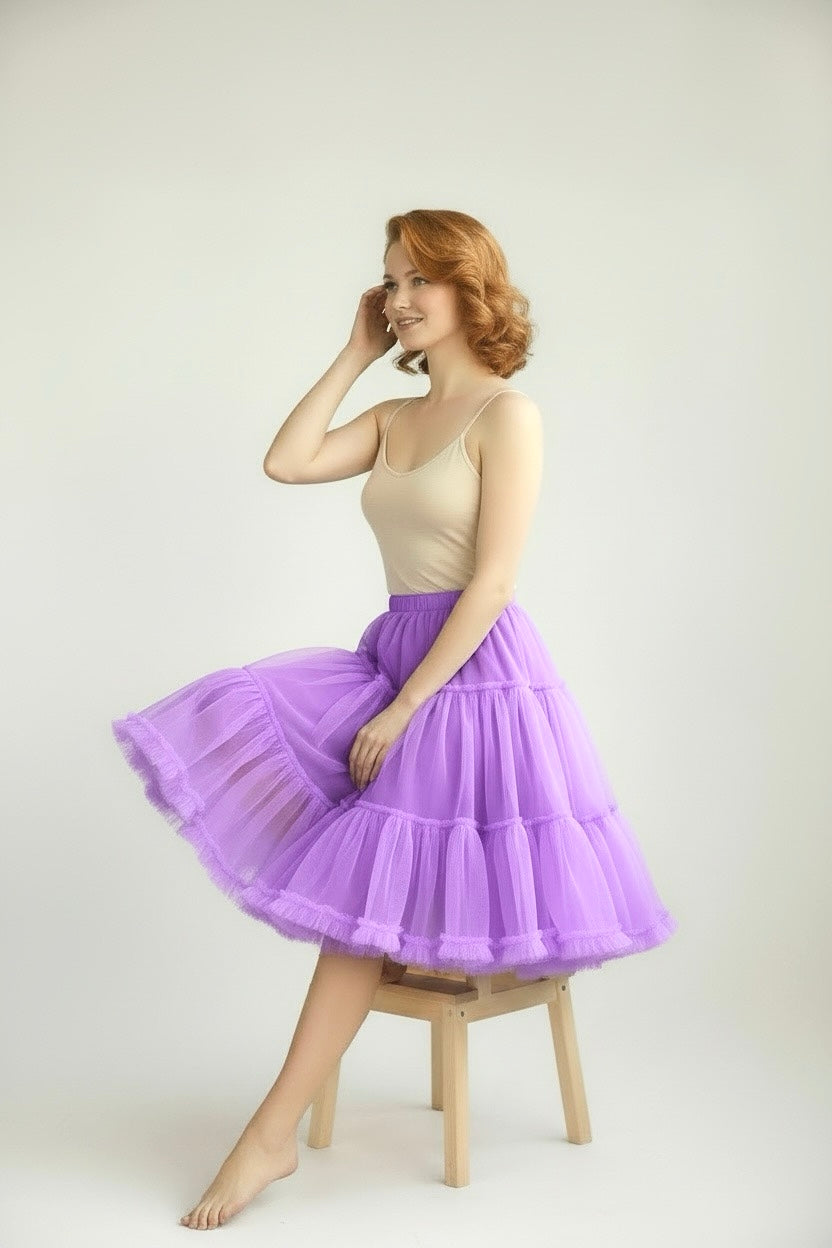 Sottogonna regolabile organza lilla