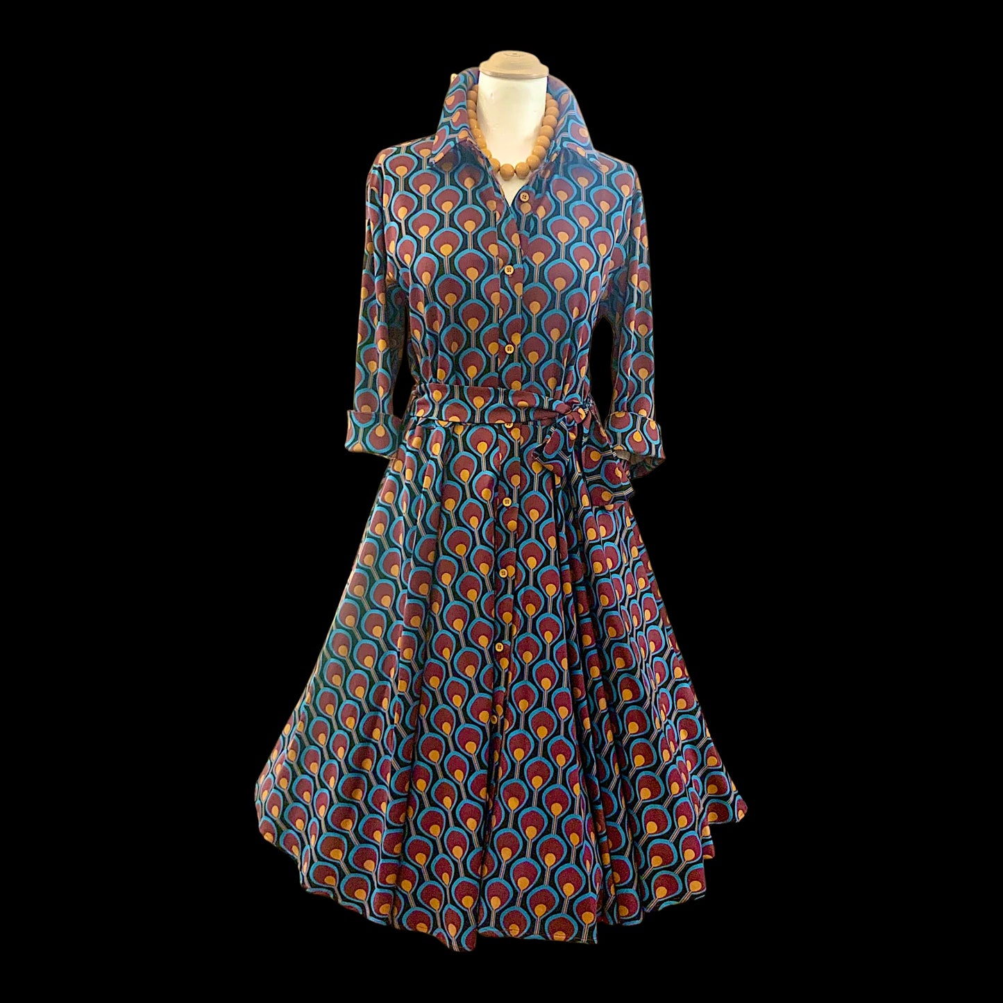 Abito Glenda nero ottanio