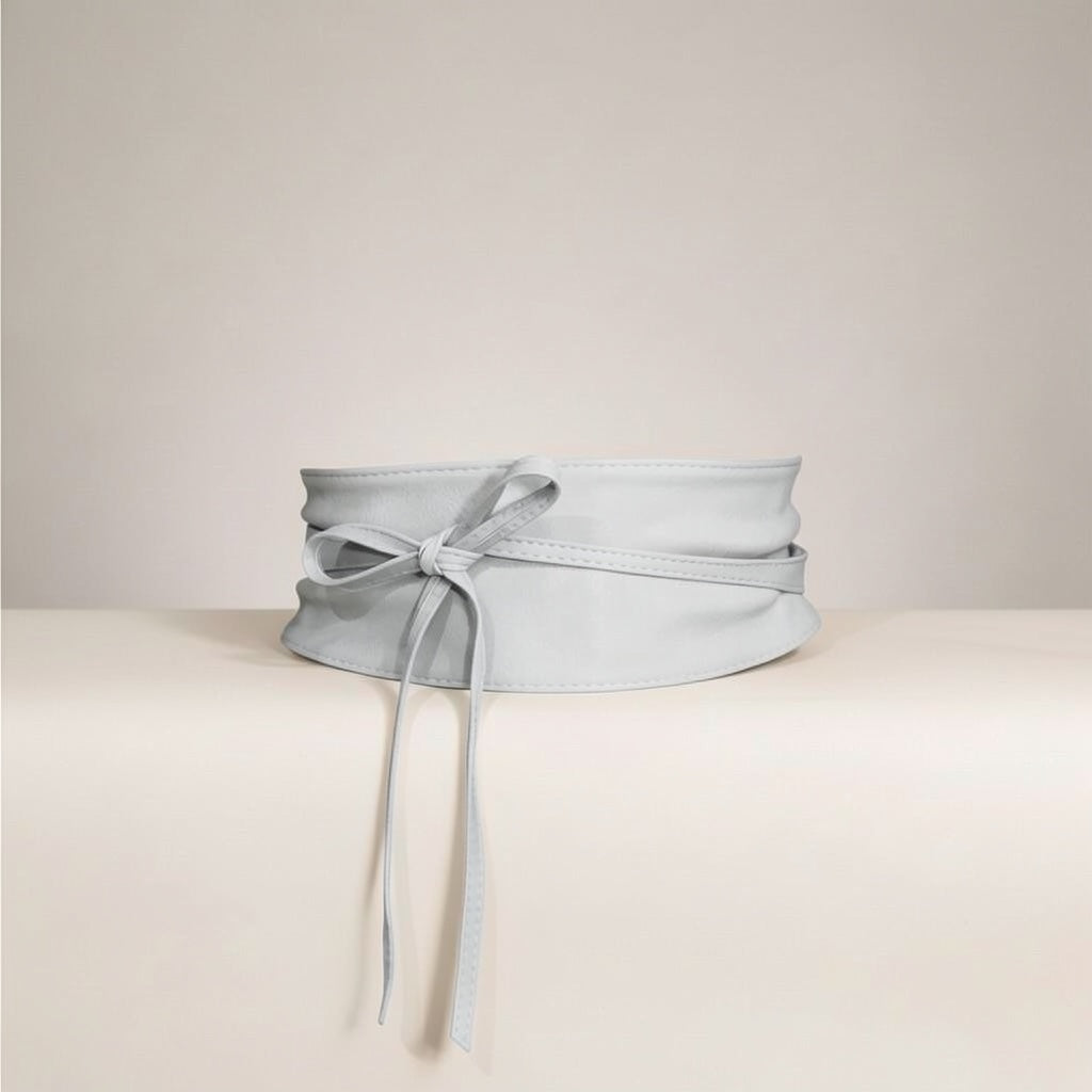 Cintura liscia “Amber” grigio perla