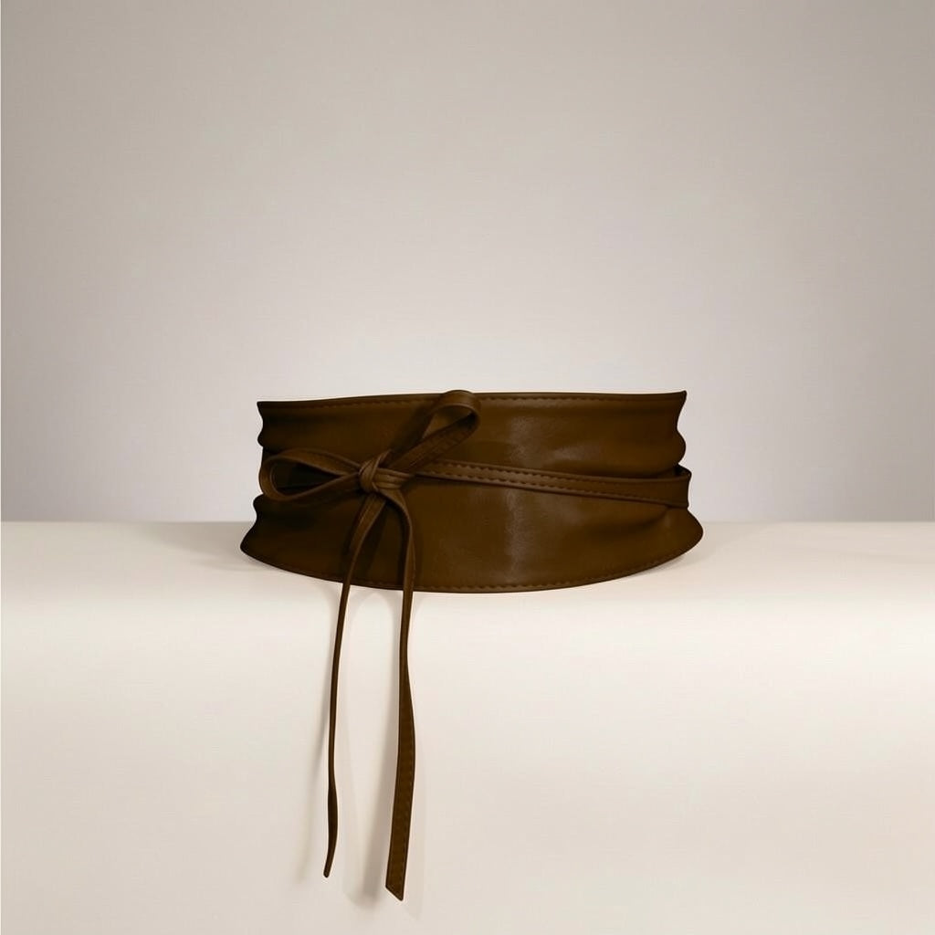 Cintura liscia “Amber” marrone
