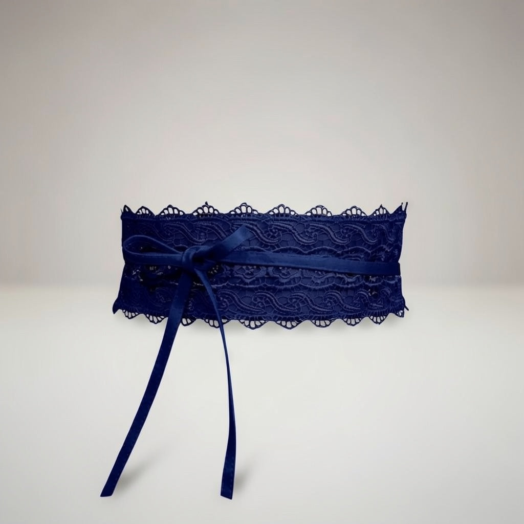 Cintura pizzo “Kelly” blu scuro