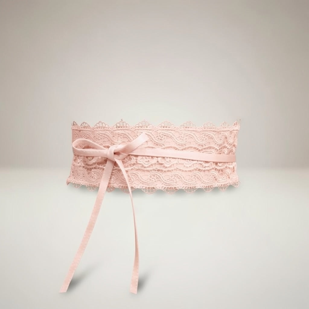 Cintura pizzo “Kelly” rosa cipria