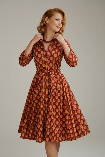 Abito Glenda bordeaux
