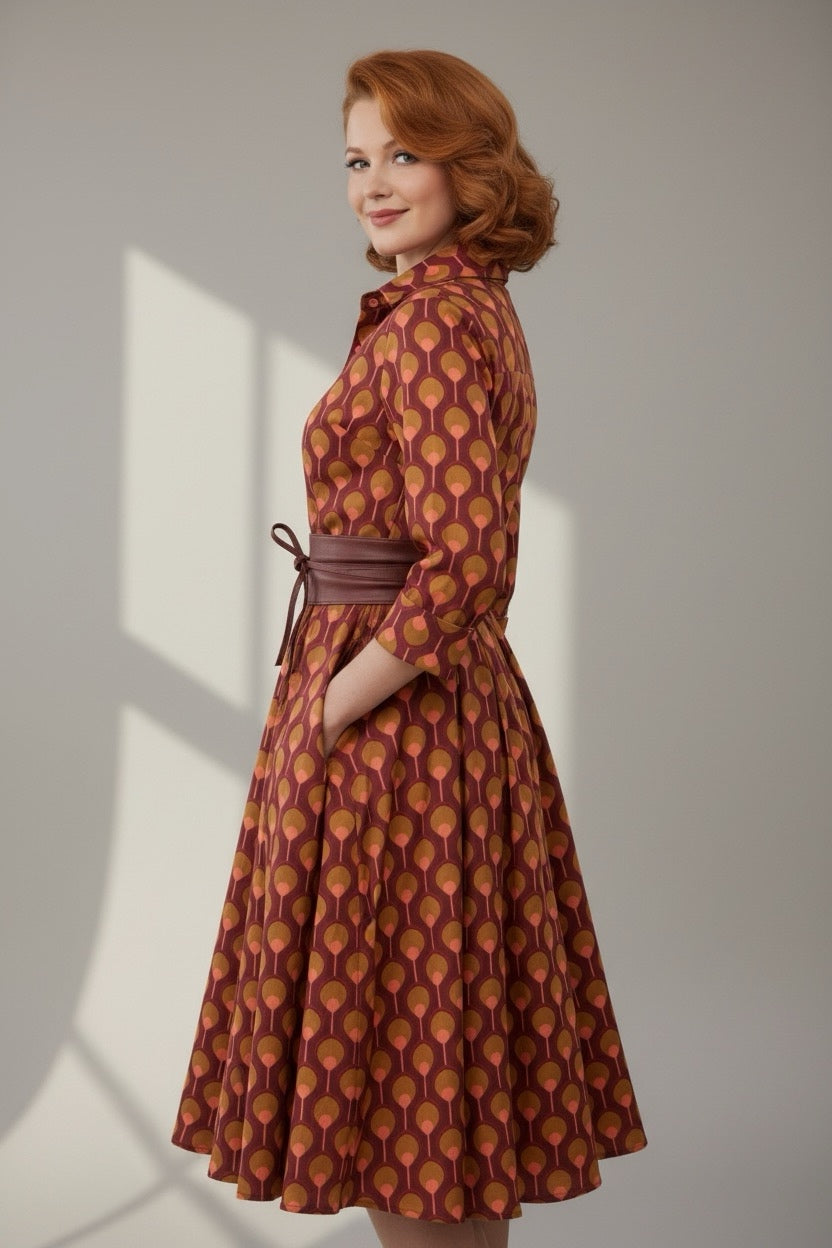 Abito Glenda bordeaux