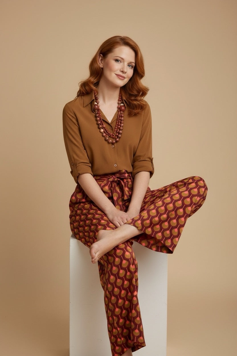 Pantalone Mildred bordeaux