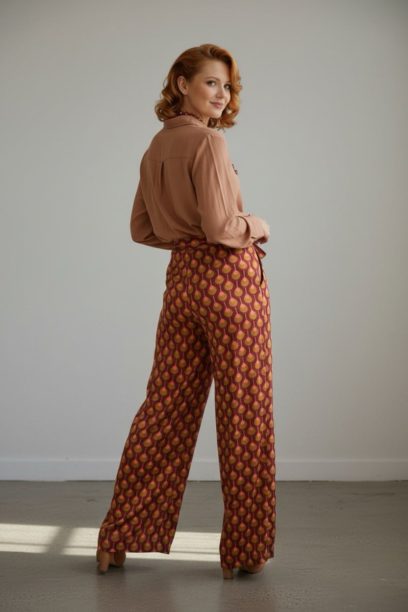 Pantalone Mildred bordeaux