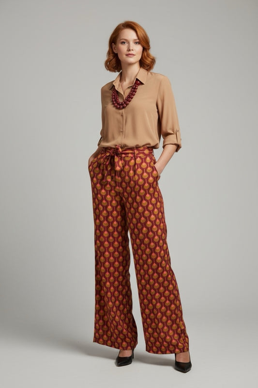 Pantalone Mildred bordeaux
