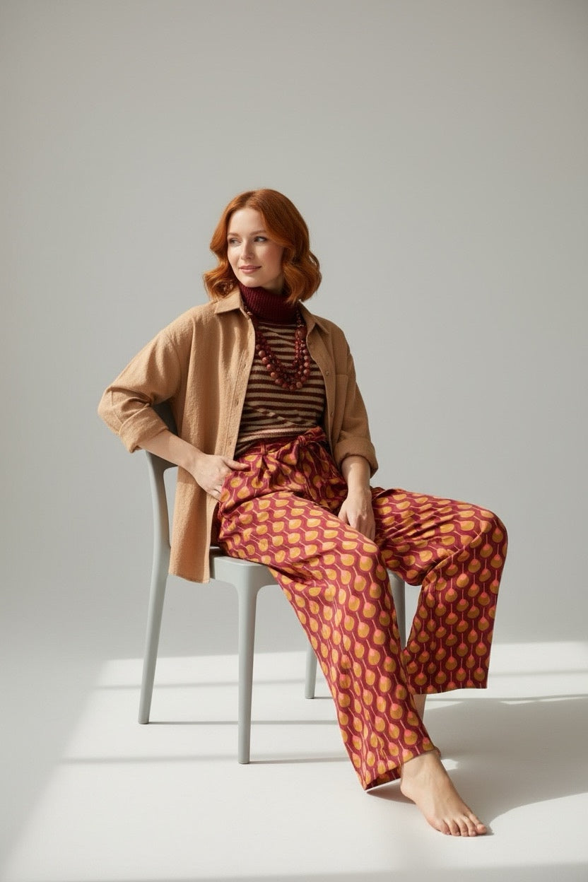 Pantalone Mildred bordeaux