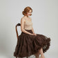 Sottogonna regolabile organza marrone