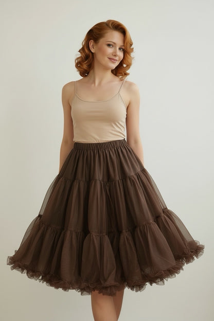 Sottogonna regolabile organza marrone
