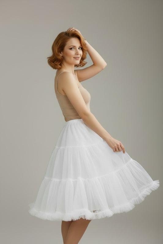 Sottogonna regolabile  organza bianca