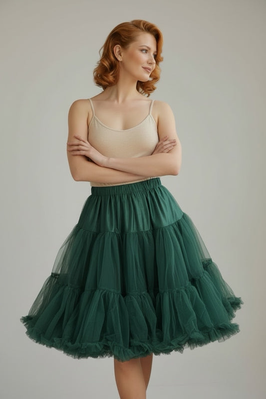 Sottogonna regolabile organza verde bottiglia
