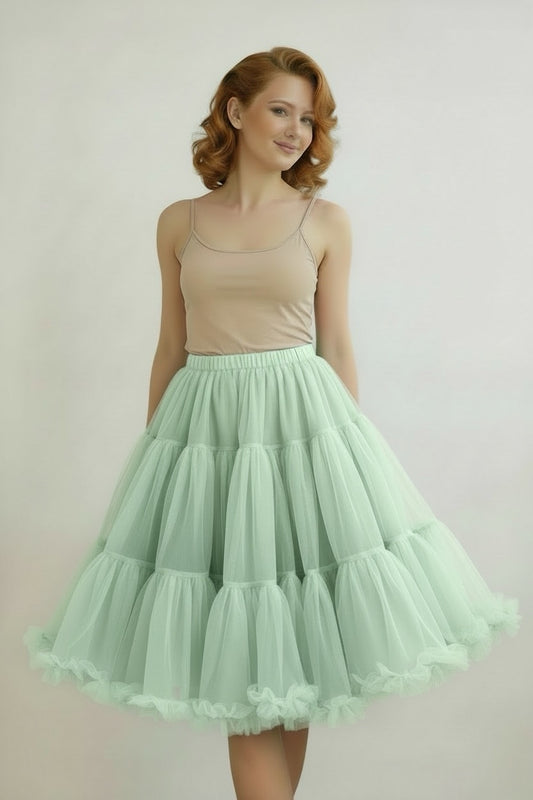 Sottogonna regolabile organza verde menta