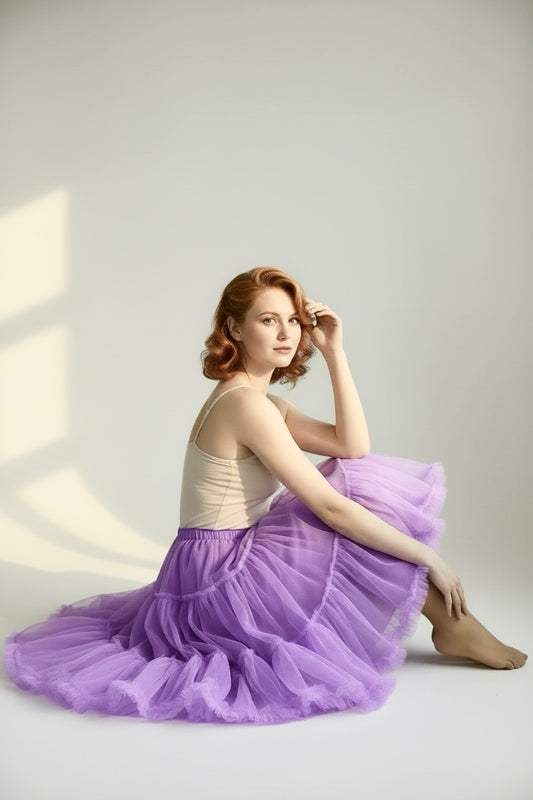 Sottogonna regolabile organza lilla
