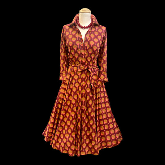 Abito Glenda bordeaux