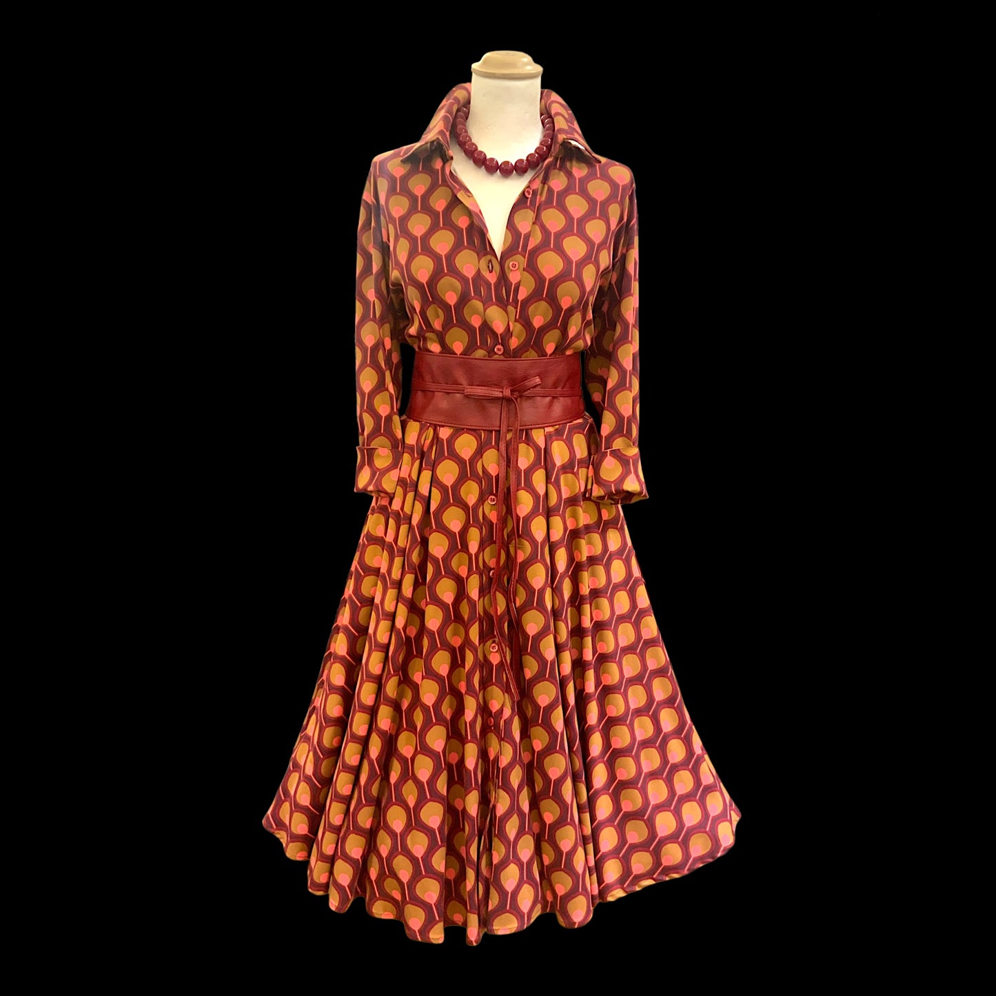 Abito Glenda bordeaux