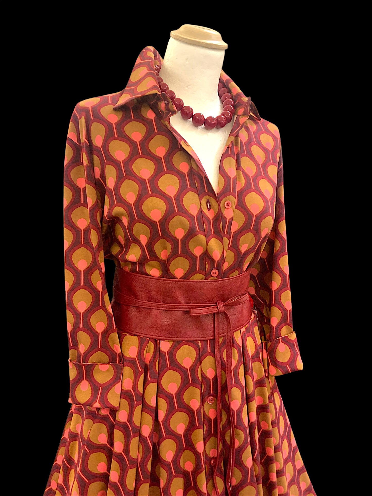 Abito Glenda bordeaux