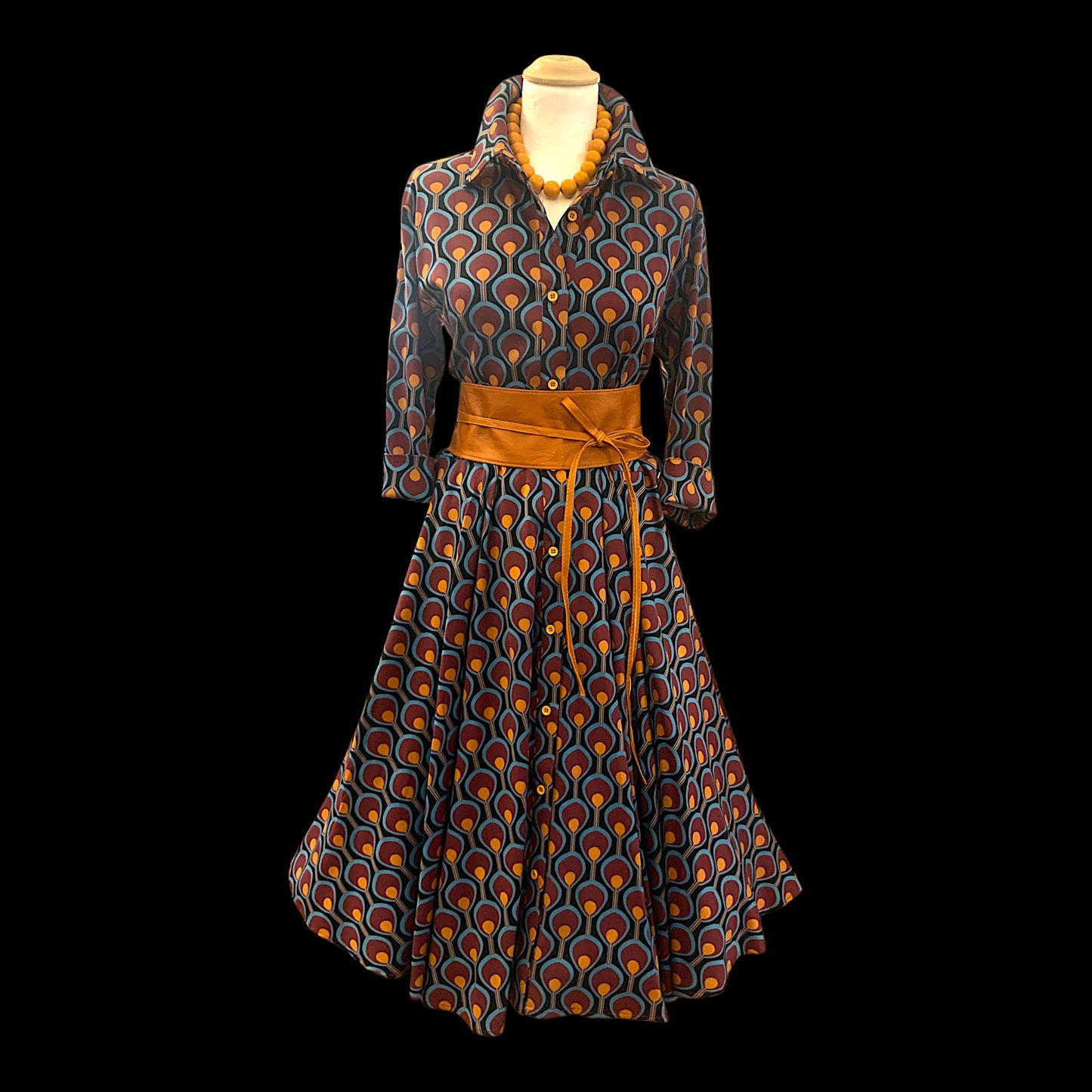 Abito Glenda nero ottanio