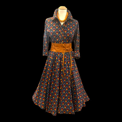 Abito Glenda nero ottanio