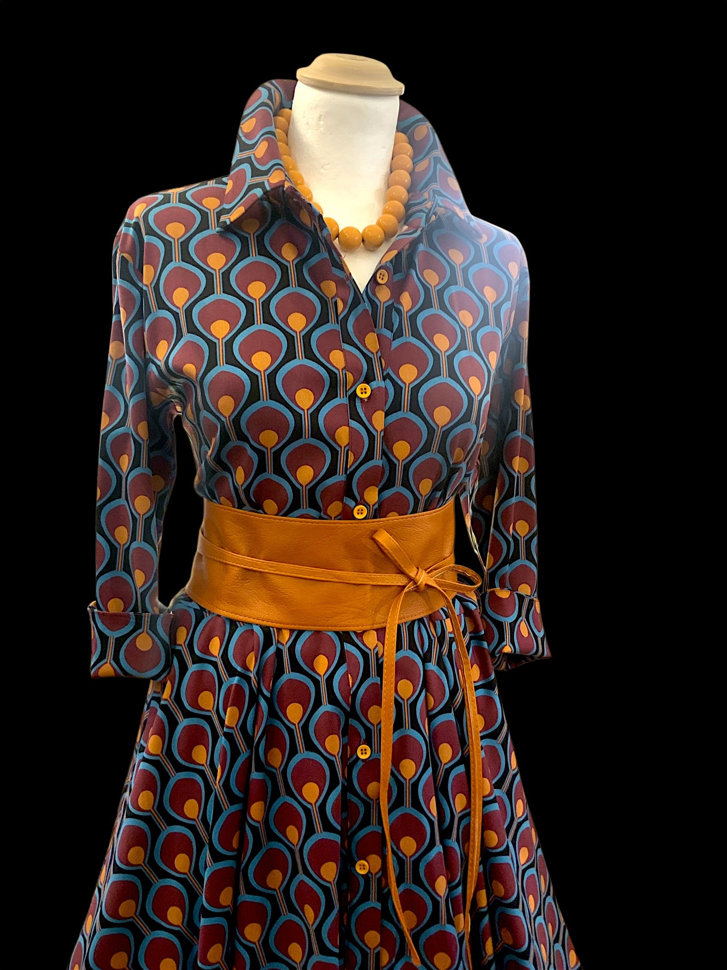 Abito Glenda nero ottanio