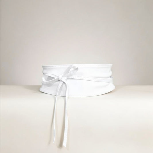 Cintura liscia “Amber” bianca