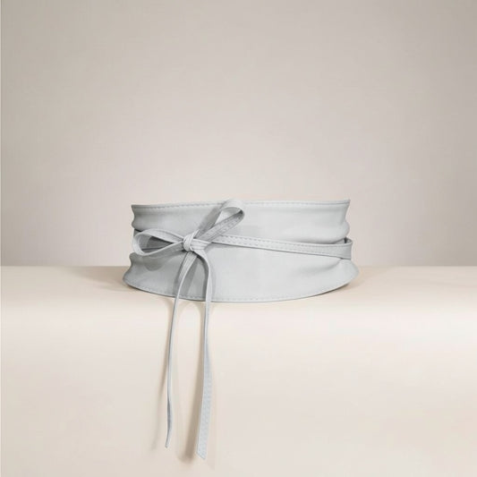 Cintura liscia “Amber” grigio perla