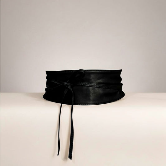 Cintura liscia “Amber” nera