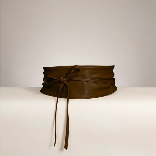 Cintura liscia “Amber” marrone