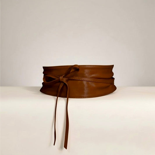 Cintura liscia “Amber” cuoio