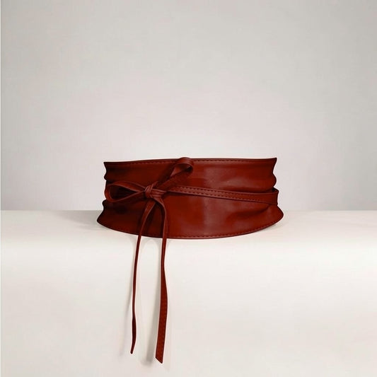 Cintura liscia “Amber” bordeaux