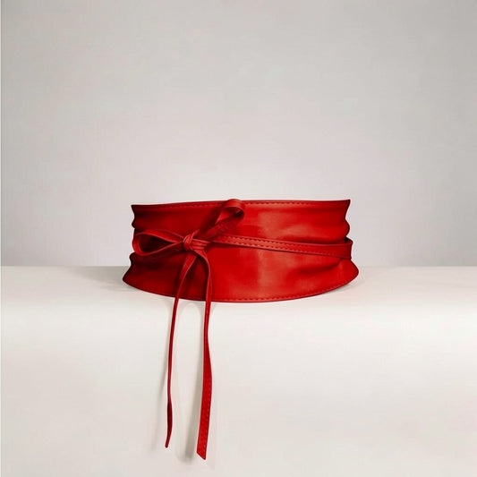 Cintura liscia “Amber” rossa