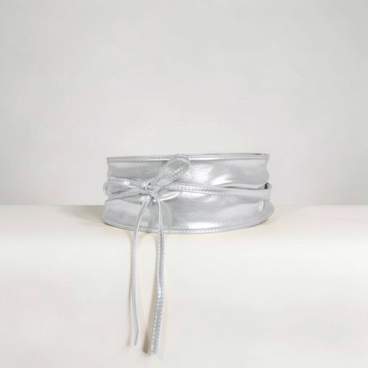 Cintura liscia “Amber” argento