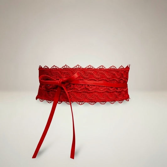 Cintura pizzo “Kelly” rossa