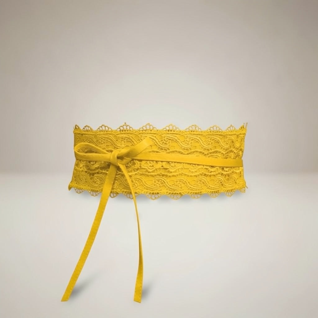 Cintura pizzo “Kelly” gialla