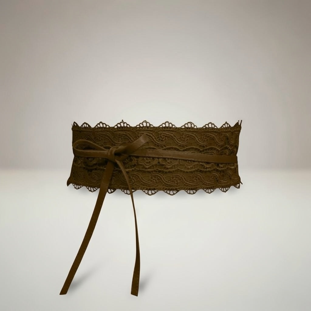 Cintura pizzo “Kelly” marrone
