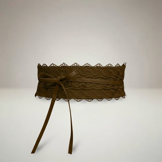 Cintura pizzo “Kelly” marrone