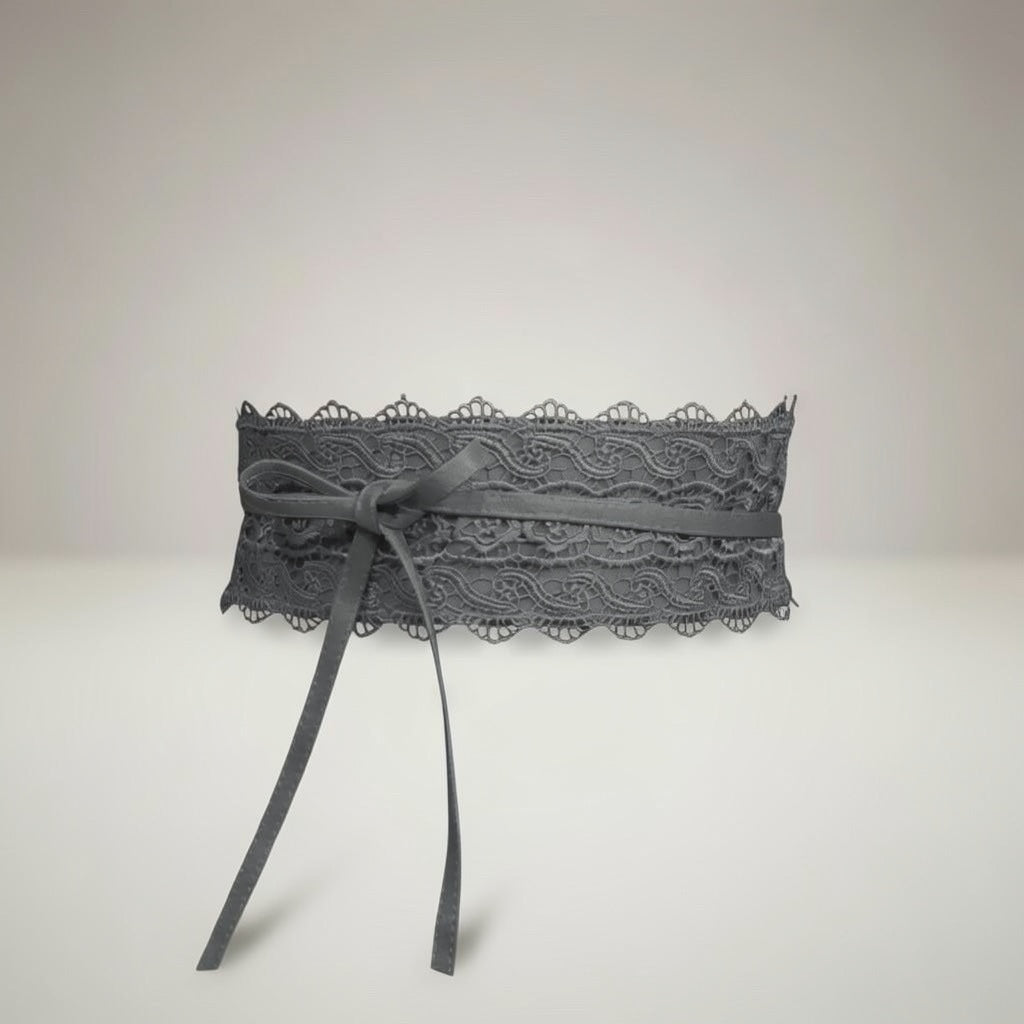 Cintura pizzo “Kelly” grigio scuro