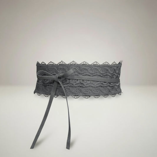Cintura pizzo “Kelly” grigio scuro