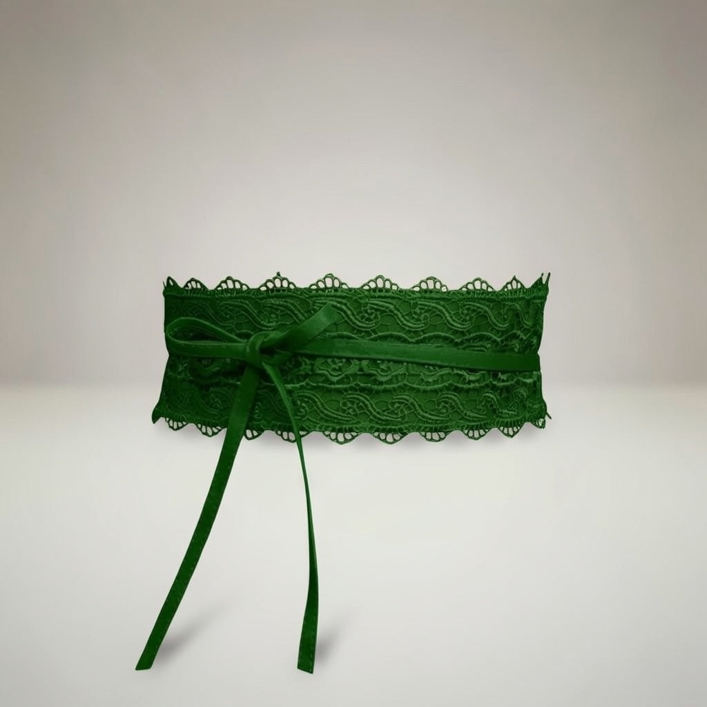 Cintura pizzo “Kelly” verde smeraldo