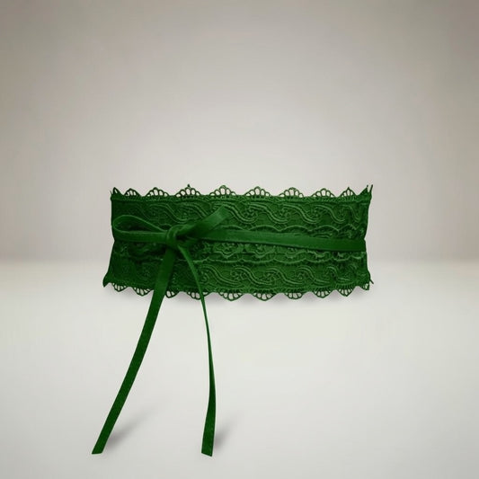 Cintura pizzo “Kelly” verde smeraldo