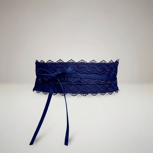 Cintura pizzo “Kelly” blu scuro
