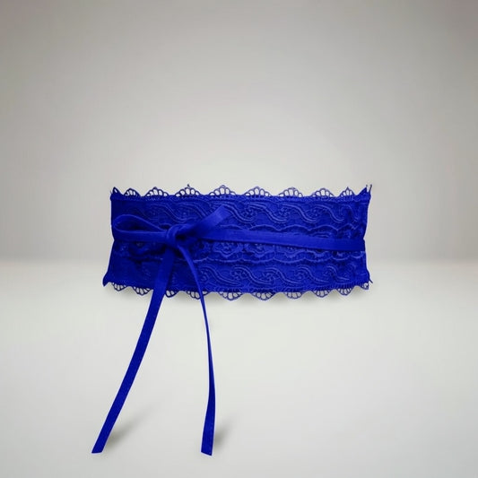 Cintura pizzo “Kelly” blu royal