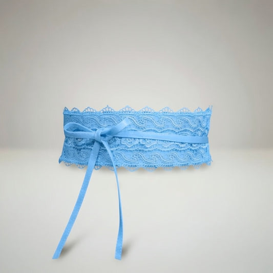 Cintura pizzo “Kelly” celeste acceso