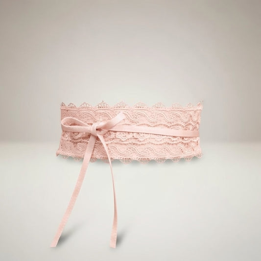 Cintura pizzo “Kelly” rosa cipria
