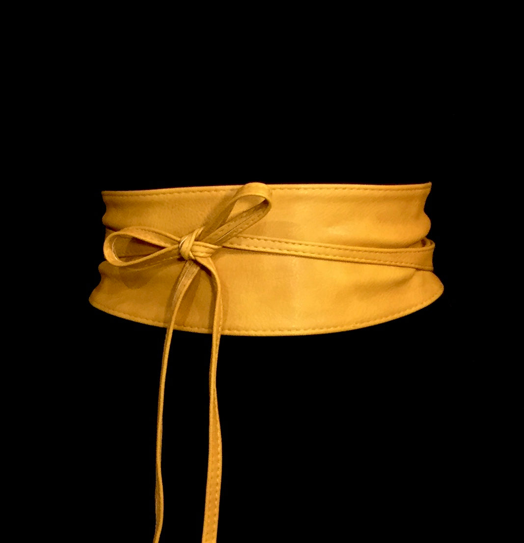 Cintura liscia “Amber” senape