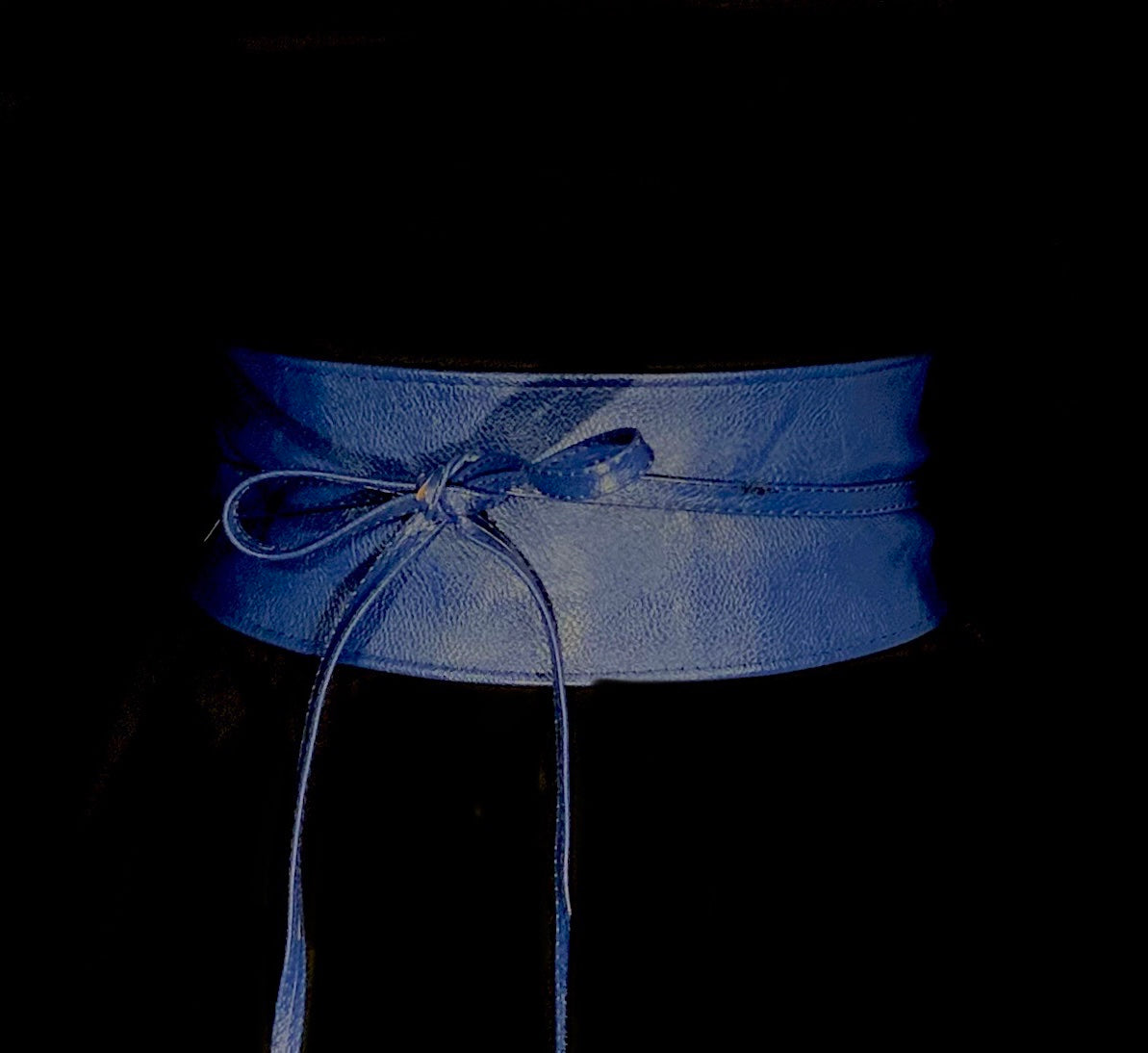 Cintura liscia “Amber” blu cobalto