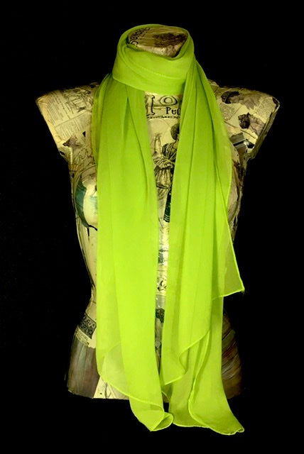 Foulard chiffon tinta unita verde pistacchio