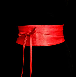 Cintura liscia “Amber” rossa