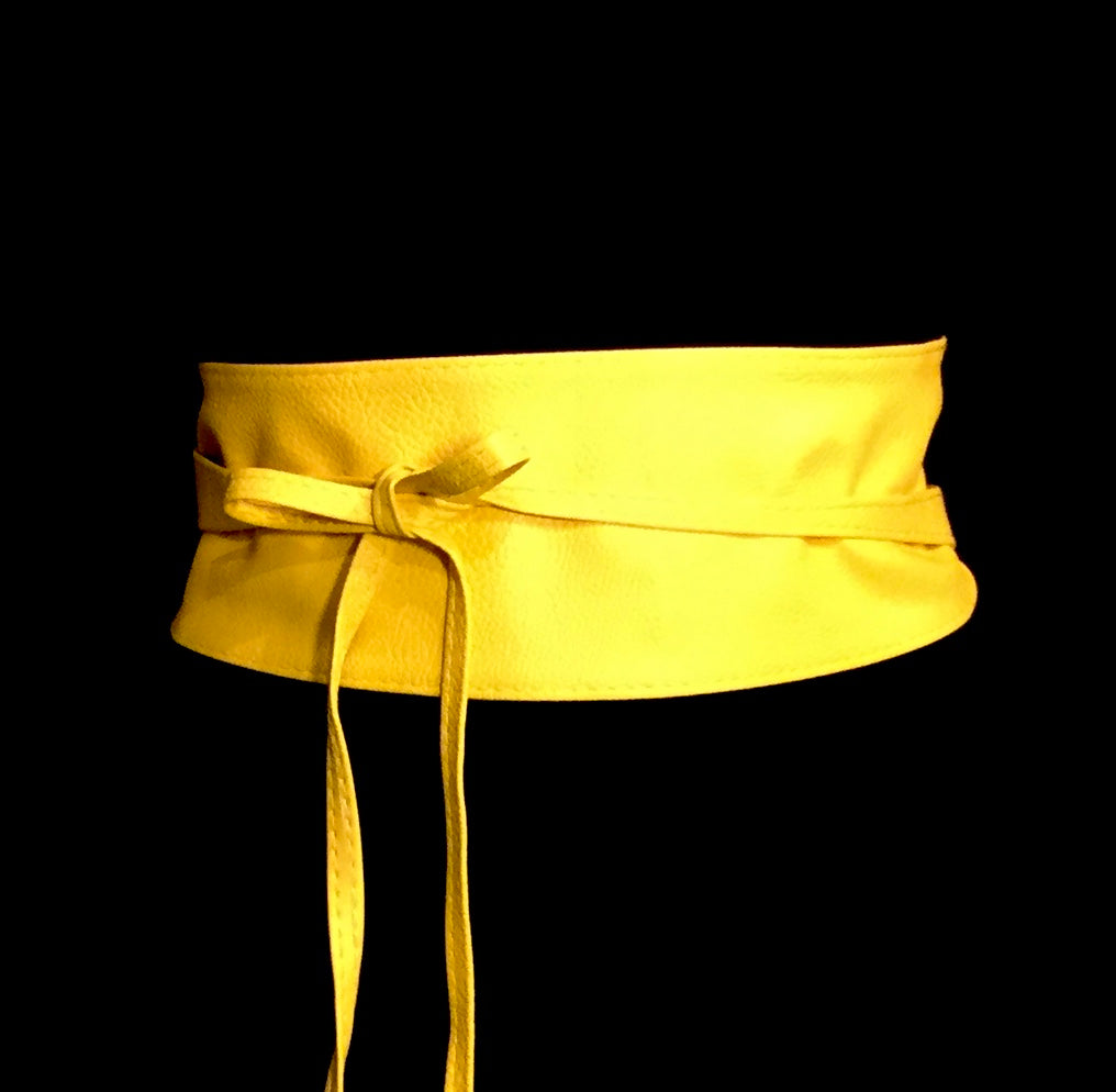 Cintura liscia “Amber” gialla